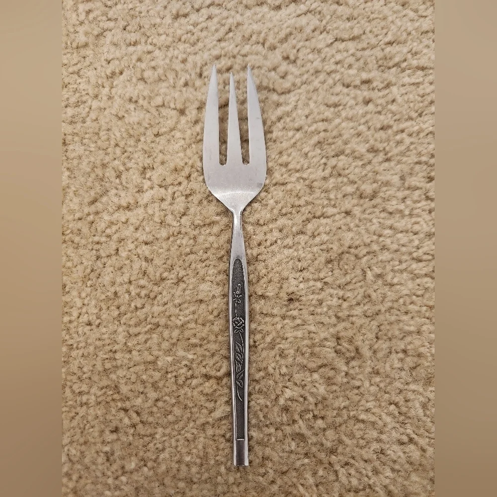 Set Of 2 Stainless Steel Fork And Spoon Floral #FF